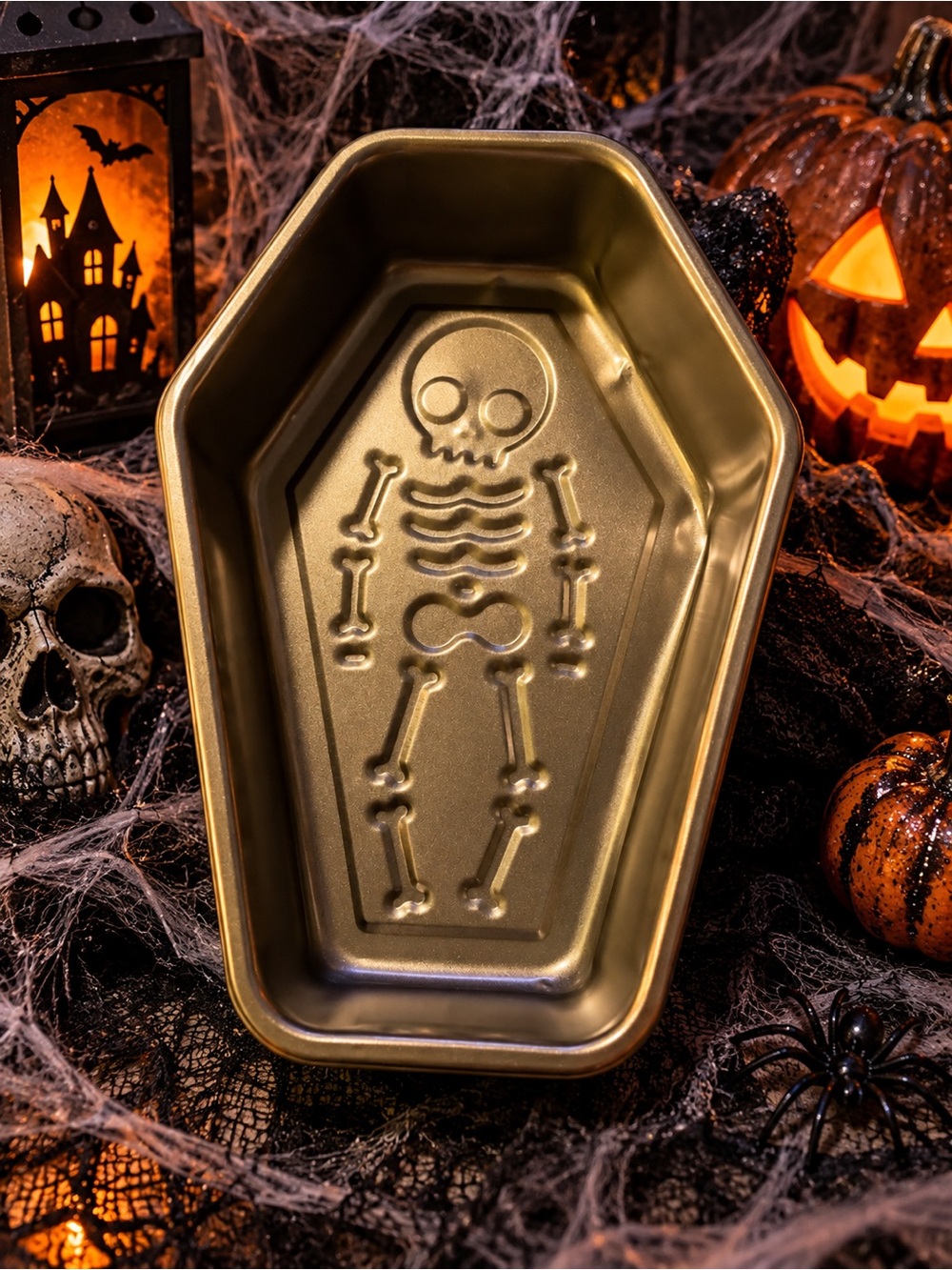 Skeleton Coffin Baking Pan - Halloween Themed Cake Mold